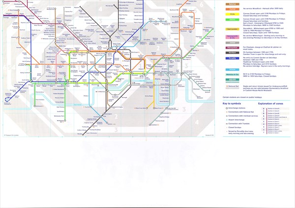 028- Карта лондонского метро